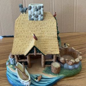 Ceramic log cabin